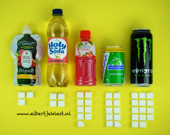 Op veler verzoek nog een vergelijking met drinken! #suiker #calorieën
