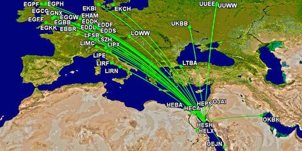 All airports that flies to sharm el sheikh ..<a href="/IVAOEG/">IVAO Egypt </a>