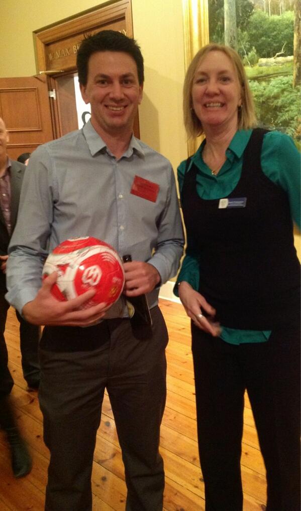 genUconnect's tweet photo. Congrats to the winner of a signed soccer ball kindly donated by @MelbourneHeart at @GeelongChamber http://t.co/MAAXZSwULA