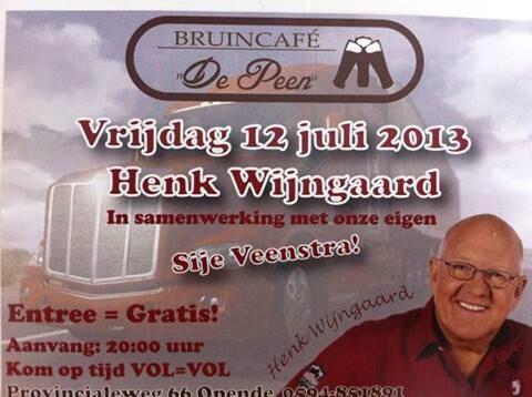 siepiebouwer's tweet photo. Morgen is het dan eindelijk zover!#HenkWijngaard &amp; #SijeVeenstra @BruincafeDePeen #20:00uur #vol=vol http://t.co/xfmZrzDWPW”  Please RT