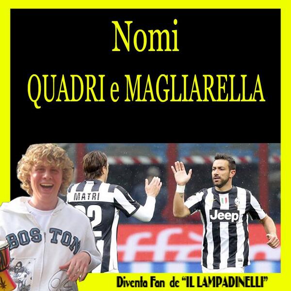 Lampadinelli's tweet photo. Secondo me la Juve dovrebbe vendere uno tra #Quadri e #Magliarella. Probabilmente Quadri ha più mercato... http://t.co/6TdgYkRMc2