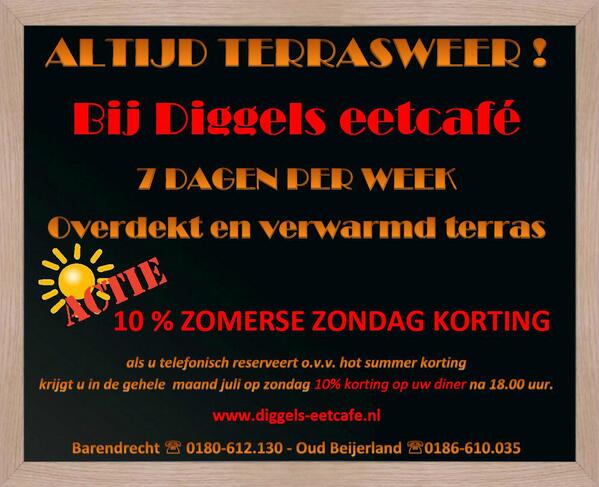 diggelseetcafe's tweet photo. weer of geen weer.. bij Diggels eetcafe altijd terrasweer.. http://t.co/nPjcmpV7c5