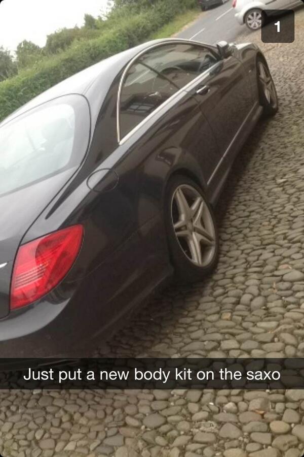 BenIrvingg's tweet image. @andersonrofl Joe's already put a new bodykit on the saxo :P #lookingfast #500bhp