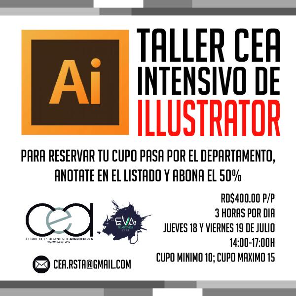 Taller de Illustrator. Reserva tu cupo!