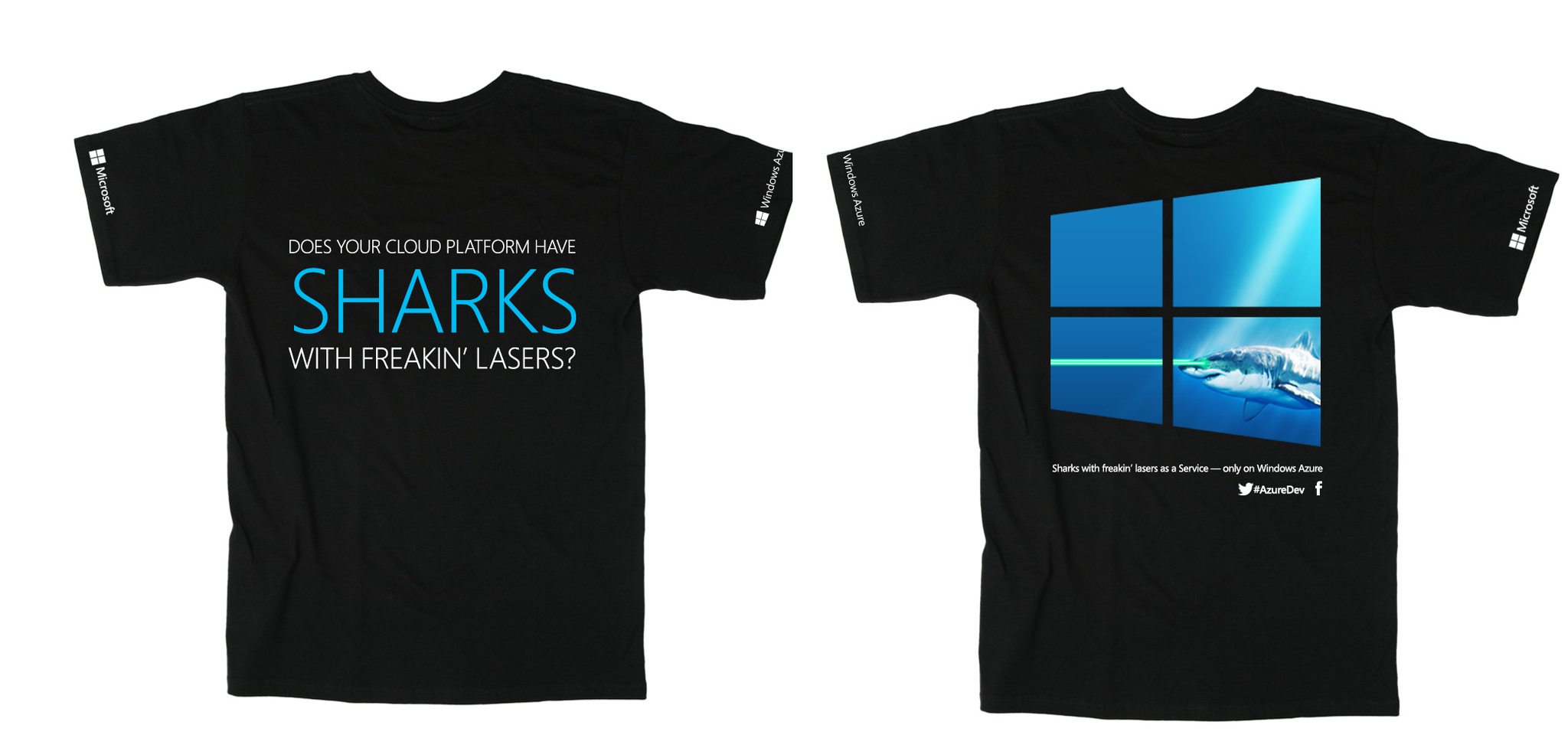 Microsoft Azure on X Tell us how you would implement Sharks with Freakin Lasers as a Service in your app 10 best tweets get this shirt http t 9NPunYqMNP X