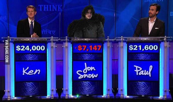 fiftycenttip's tweet photo. @jtwizzle024 @BTay111 @gogators328  Jon Snow knows nothing http://t.co/TuMM4hja2A