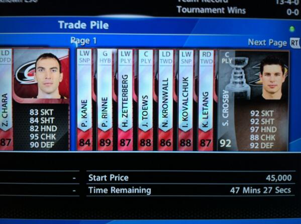 SendTrades13's tweet photo. @NHLHUT @DFearrr (RT) ALL UP FOR 1 HOUR! SEND TRADE OR BID !! http://t.co/2Lw64bYsve