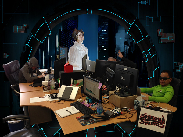 LoTSMobile's tweet photo. *Sneak peek* Happy Thursday from Spellgun Studios!!!  We are located in many hidden parts of the universe #lotsmobile http://t.co/90x3ELDymH