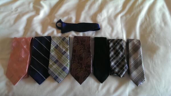 TheJesseBaker's tweet photo. Life out of a suitcase but at least my tie game is legit. http://t.co/EUUlWFDMBp