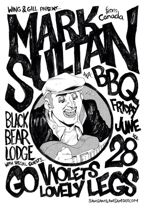 Here's a @marksultan poster I drew a couple of weeks back. Was a killer show, had a blast. 