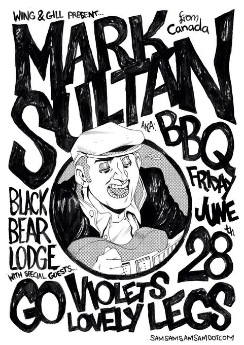 Here's a @marksultan poster I drew a couple of weeks back. Was a killer show, had a blast. 