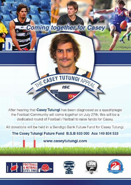 @FootballGeelong "Coming Together for Casey" July 27th...