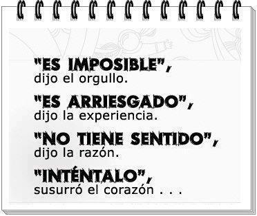 integraenetwork's tweet image. Inspiración para aquellos que siempre están a punto de intentarlo pero no se atreven..  ¡Buen fin de semana!