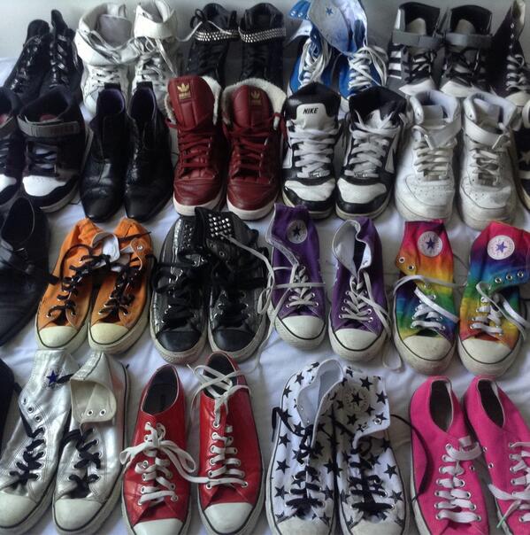 materialboytjie's tweet image. The hardest part of packing for a trip is always deciding what shoes to take.

#conversewhore #notevenhalf