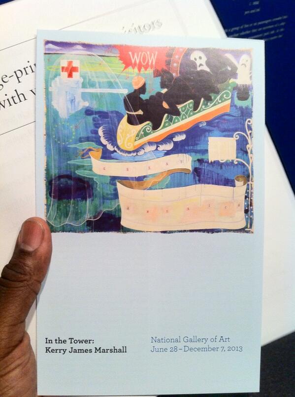 AfricanaCarr's tweet photo. Just-opened in Nat'l Gallery of Art's East Bldg. Tower: The Kerry James Marshall Exhibition #IntellectualCSI http://t.co/P4Fhkmw4LE