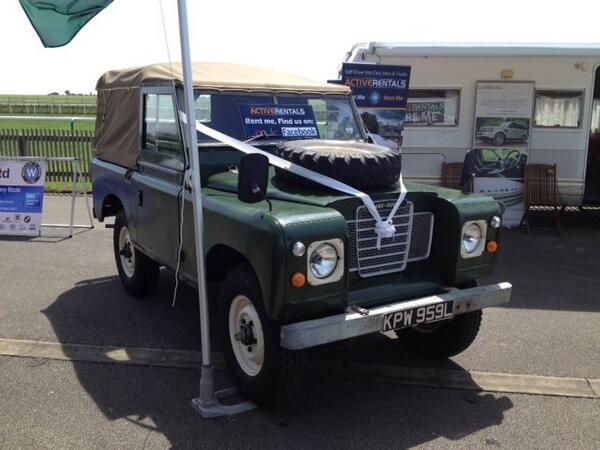 #VintageLandRover at the Newmarket Motor Show today. Available for #Weddings #weddingcarhire