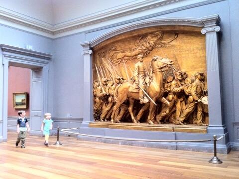 AfricanaCarr's tweet photo. Sitting in National Gallery of Art, looking @ Saint-Gauden's memorial to the Mass 54th. #IntellectualCSI http://t.co/UbSZquZmqC