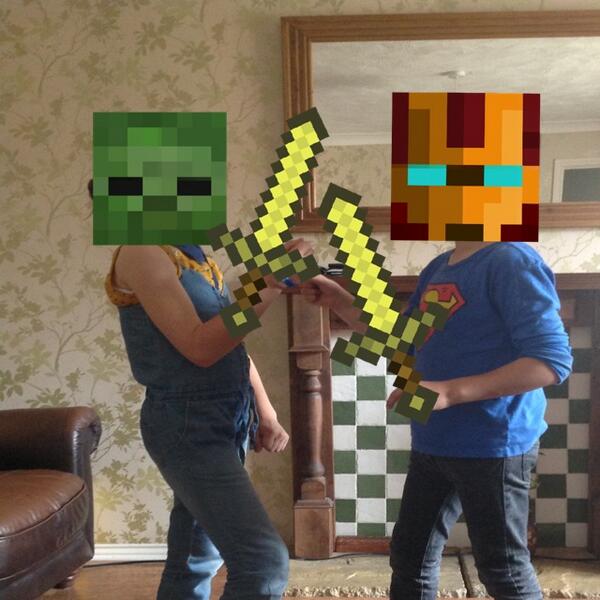 Idontknowman123's tweet photo. I am iron man my sister zombie http://t.co/Du5lZQhyrI http://t.co/Cp2n2hJYqY