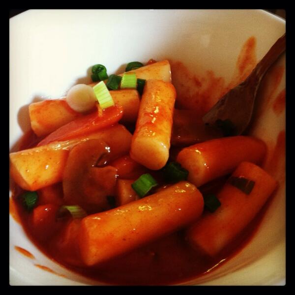 First time making 떡볶이! As you can see, it is very spicy! #spicyricecakes #homemade #chefjaimie