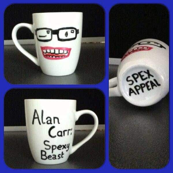 YEmugSHOT's tweet photo. @AlanCarr We are proud to present you with a handmade mug for you from a young enterprise team in Northamptonshire http://t.co/jX8nYFK3ij