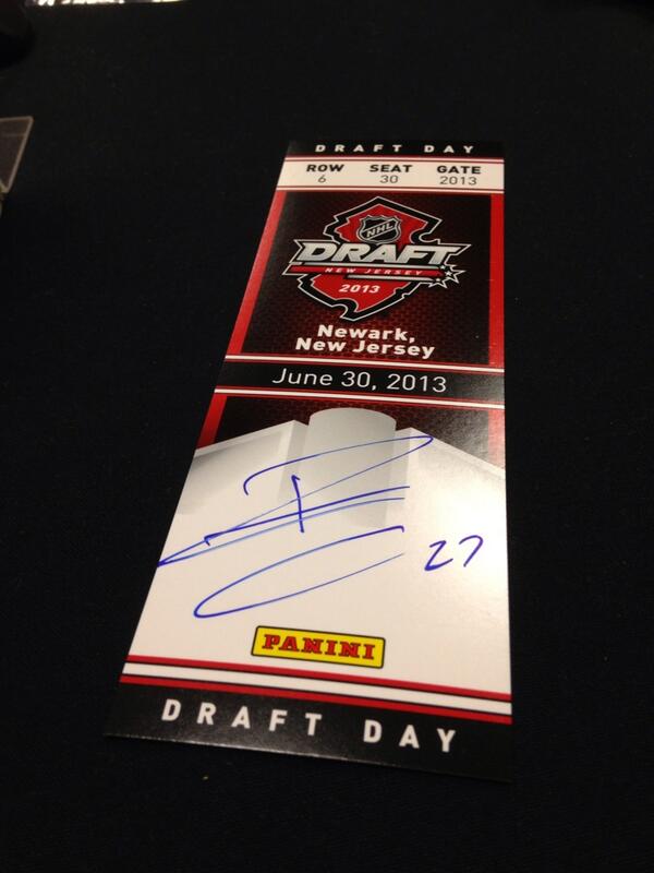 PaniniAmerica's tweet photo. Here's what the autograph of the @TBLightning's @jodrouin27 looks like. #NHL #NHLDraft2013 http://t.co/tAHo8Gxcxx