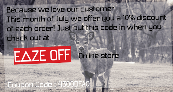 EazeOff's tweet photo. 10% off for all of you this month! http://t.co/RLor9bxFTv