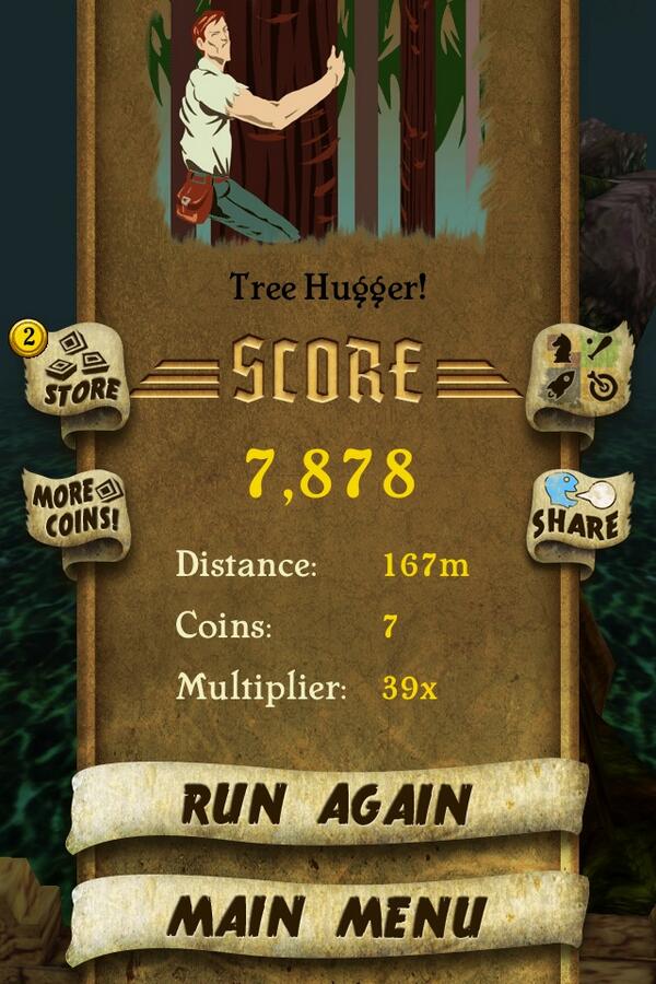 jlwitkowski's tweet image. I got 7,878 points while escaping from demon monkeys. Beat that! bit.ly/TempleRunGame #TempleRun