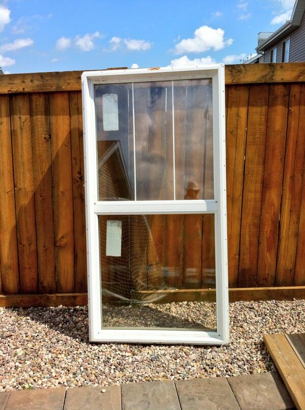 TayGodin's tweet photo. All Weather Window in my backyard. I want to sell it. Anyone interested or know anyone who would? It's brand new. http://t.co/lT0fSQ3e87