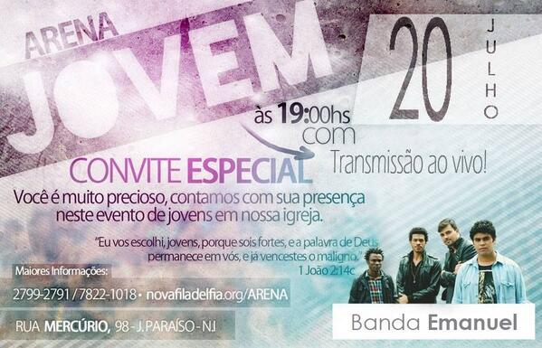 emanueloficial's tweet photo. Dia 20 de julho.... Todo mundo convidado!!! http://t.co/6rZ5At0CGc