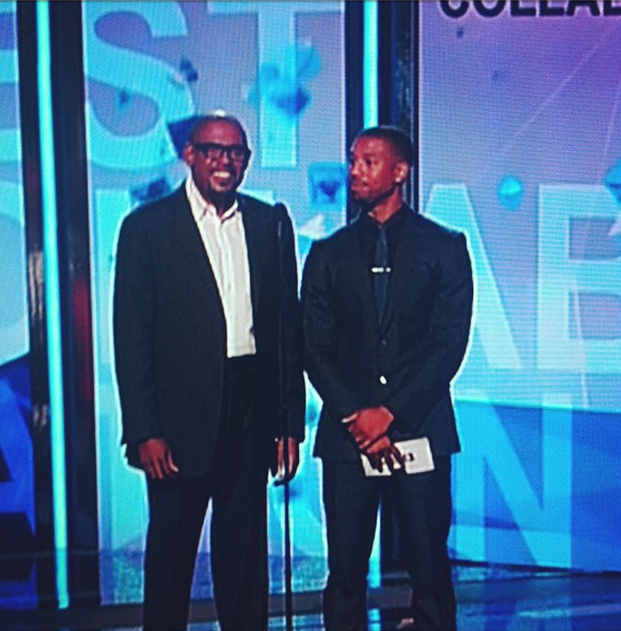 A photo of <a href="/butlermovie/">The Butler</a>  star <a href="/ForestWhitaker/">Forest Whitaker</a>  on stage at the #BETAwards.
#ButlerMovie