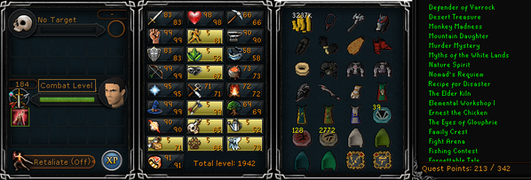 usfinelive's tweet photo. http://t.co/9IH7DzOIDM
A high level all around account with high combat skills, and many good items to get going. http://t.co/wfkc2t9TNq