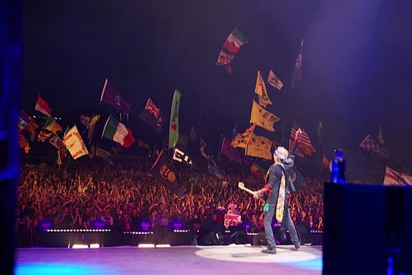 officialKeef's tweet photo. Keith on stage at #glastonbury #stonesglasto http://t.co/vjXvBSMQWO