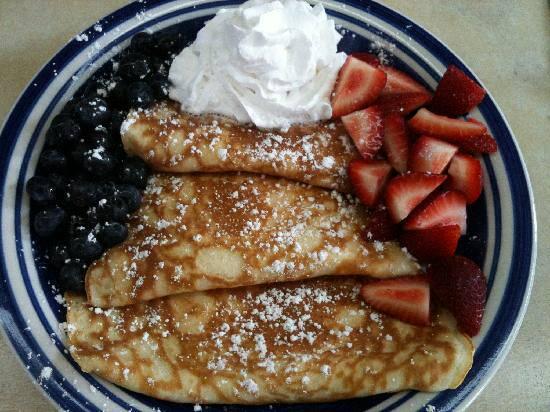 Red White and Blue Crepes return today with fresh, local blueberries and strawberries for $8.49!