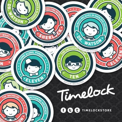 TimelockStore's tweet photo. [READY STOCK] Stiker #Sherlock dan #DoctorWho, msg2 ada 3 warna. http://t.co/q9HWKNXRmu