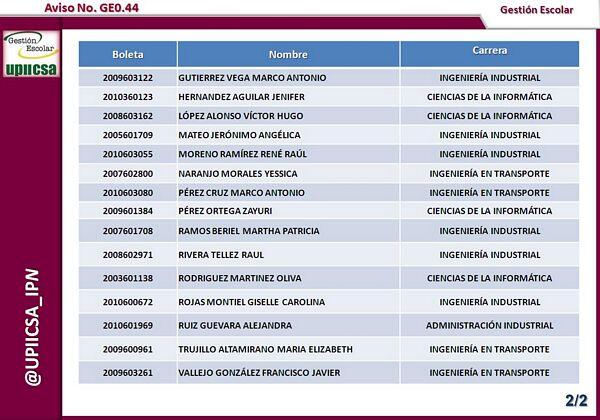 UPIICSA_IPN's tweet photo. Aviso  GE0.44B Aviso importante ALUMNOS CON DICTAMEN DE CAMBIO DE PLAN. http://t.co/Zyy4O89fhk