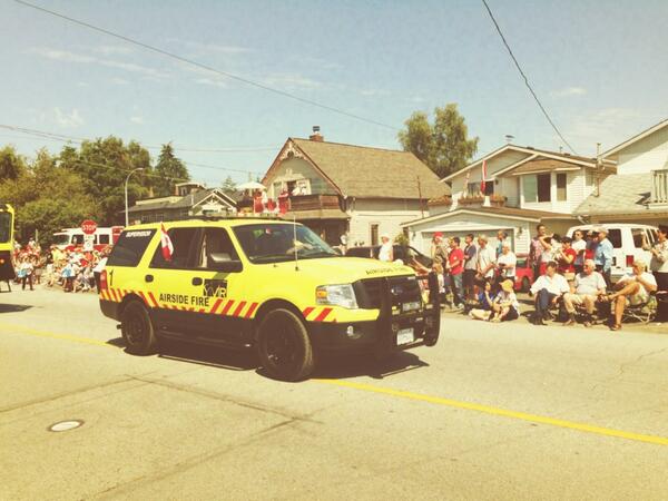 RT @yvrairport: Rolling in the Canada Day Parade @SalmonFest What a great Canada Day tradition! #YVRCommunity