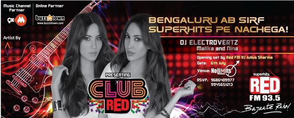 AkshatMudbidri's tweet photo. Club Red Edition III with 'THE ELEKTROVERTZ' on Sat,July6 #NoLimmits #RedFMBengaluru #9XM #Buzzintown http://t.co/utSIJGJHWt