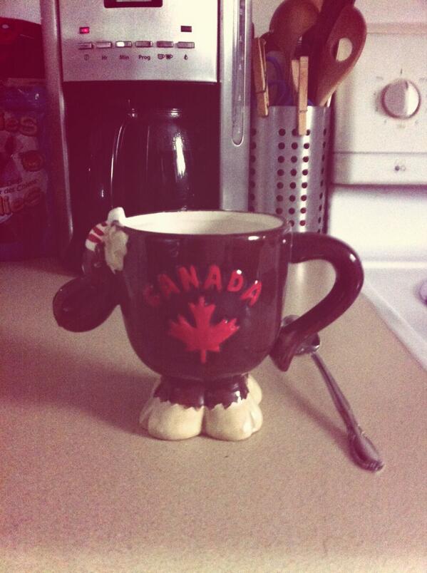 Sahahria's tweet photo. Moose mug &amp; Canada Day! Be safe, eh! http://t.co/8jjxuJNliF