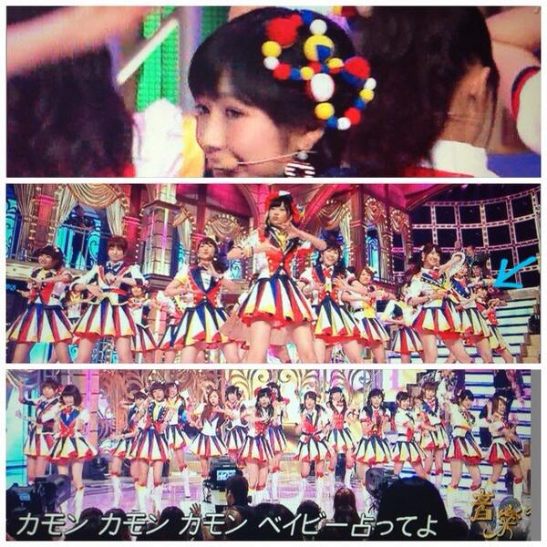 のこぴん 恋するフォーチュンクッキーの衣装でまゆちゃんの髪飾りがリボンになってるのかわいい クッキーこねてる振りが個人的に好きなんだけどここの右端で踊るみるきーの踊り方が1番好き 体の使い方が綺麗 カモンのとこは個人で個性が出てて楽しい