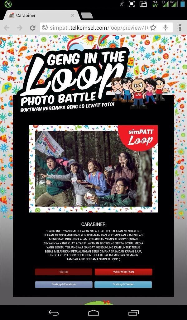 mrntds's tweet image. GLORY YOU GOD! you've blessed Carabiner on #simPATILoop photo contest. puji Tuhan! 👏🙏