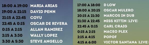 ¡Aquí tenemos los horarios para la 1ª edición de #LaSierraElectronica! Más de 12 horas de música en Collado Villalba
