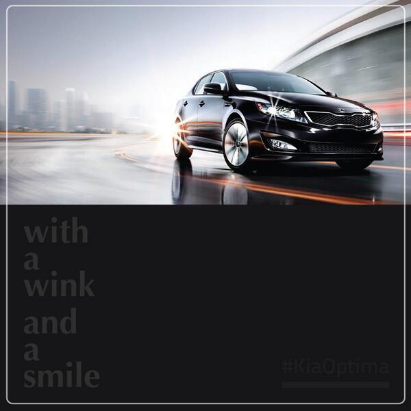 DublinKia's tweet photo. With a wink and a smile. Kia Optima http://t.co/zZpEG1KXOR
