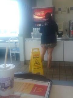 Whitneeee_'s tweet photo. What me and Keekee saw....What some bitches be wearing at my job....#NeedsHelp #AbortMission lmao http://t.co/5XLcH2hR5B
