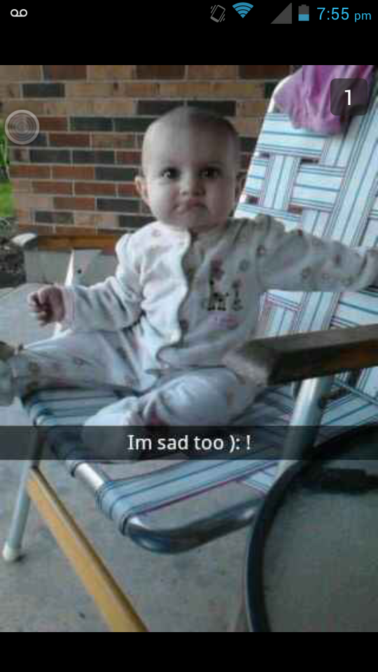 MorganPataky's tweet photo. Hailey frowning because she misses me! ):.#iloveher. @JadeAnne_Marie http://t.co/E6cJbDaj06