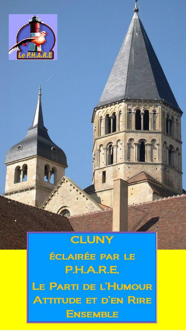 LePHARE2's tweet photo. Le P.H.A.R.E, Parti de l'Humour Attitude, en campagne pour les municipales à Cluny:http://t.co/U4wf3O8LNc http://t.co/g1S6a0yQdG