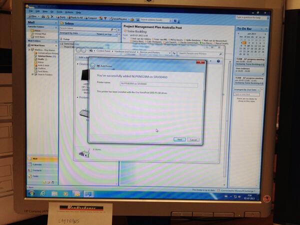 Eindelijk #windows7 op het #werk. Nu nog instellen #dagjewerken