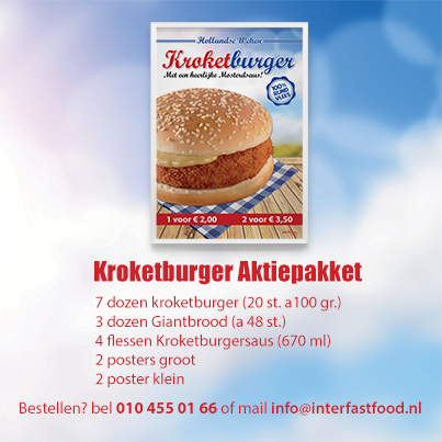 *Nieuw Aktiepakket* Wij weten zeker alle klanten van deze premium kroketburger gaan smullen! Bestel dus snel!