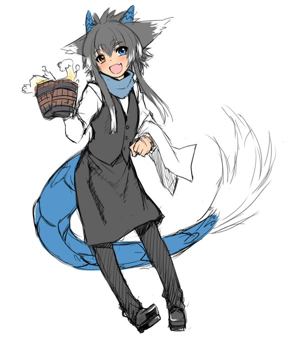 @Setuha_orie ちくそー これでも食らえー(この間は勝手にメイド描いてスイマセンでしたアタックー 