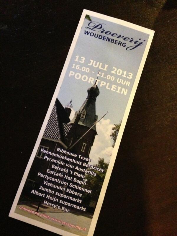 Zaterdag 13 juli aanstaande presenteren verschillende horecaondernemers een heerlijke proeverij! Tot dan!