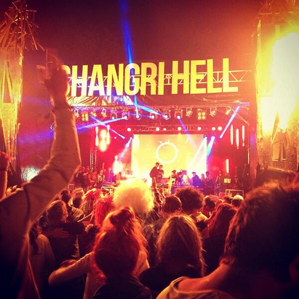 Partying at Glastonbury...